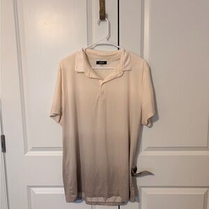 Alfani Men's Cream to Brown Gradient Polo Shirt